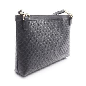 Gucci Black ssima Shoulder Bag Leather